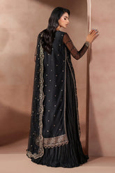 Elegant net dupatta with sequins embroidery from Mahrosh Formals'25
